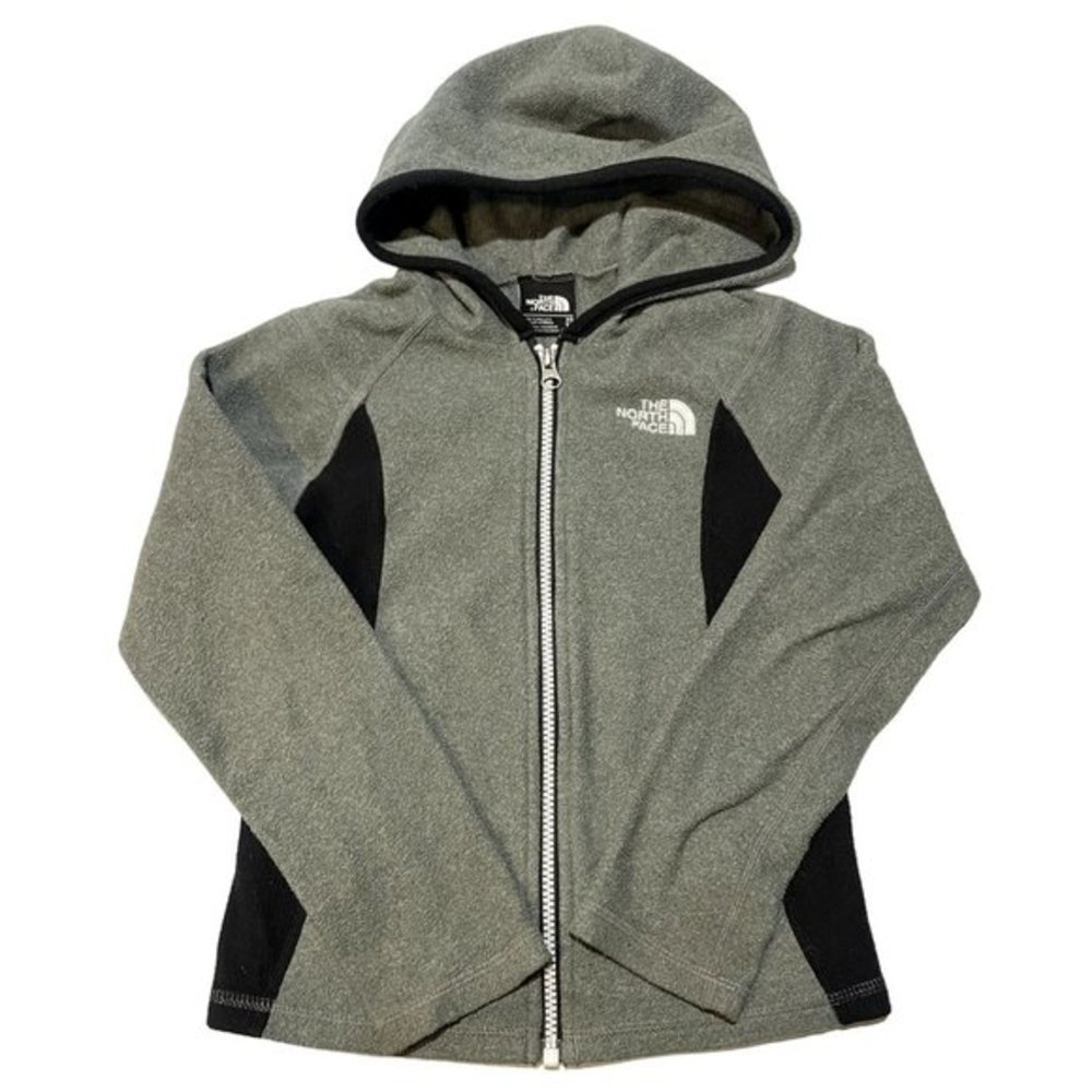 THE NORTH FACE GIRLS FULL‎ ZIP GREY SWEATER SIZE XS (5) | N1